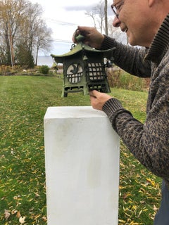Japan Fine Antique Cast Bronze "Birds Birds" Lantern Extraordinary Details