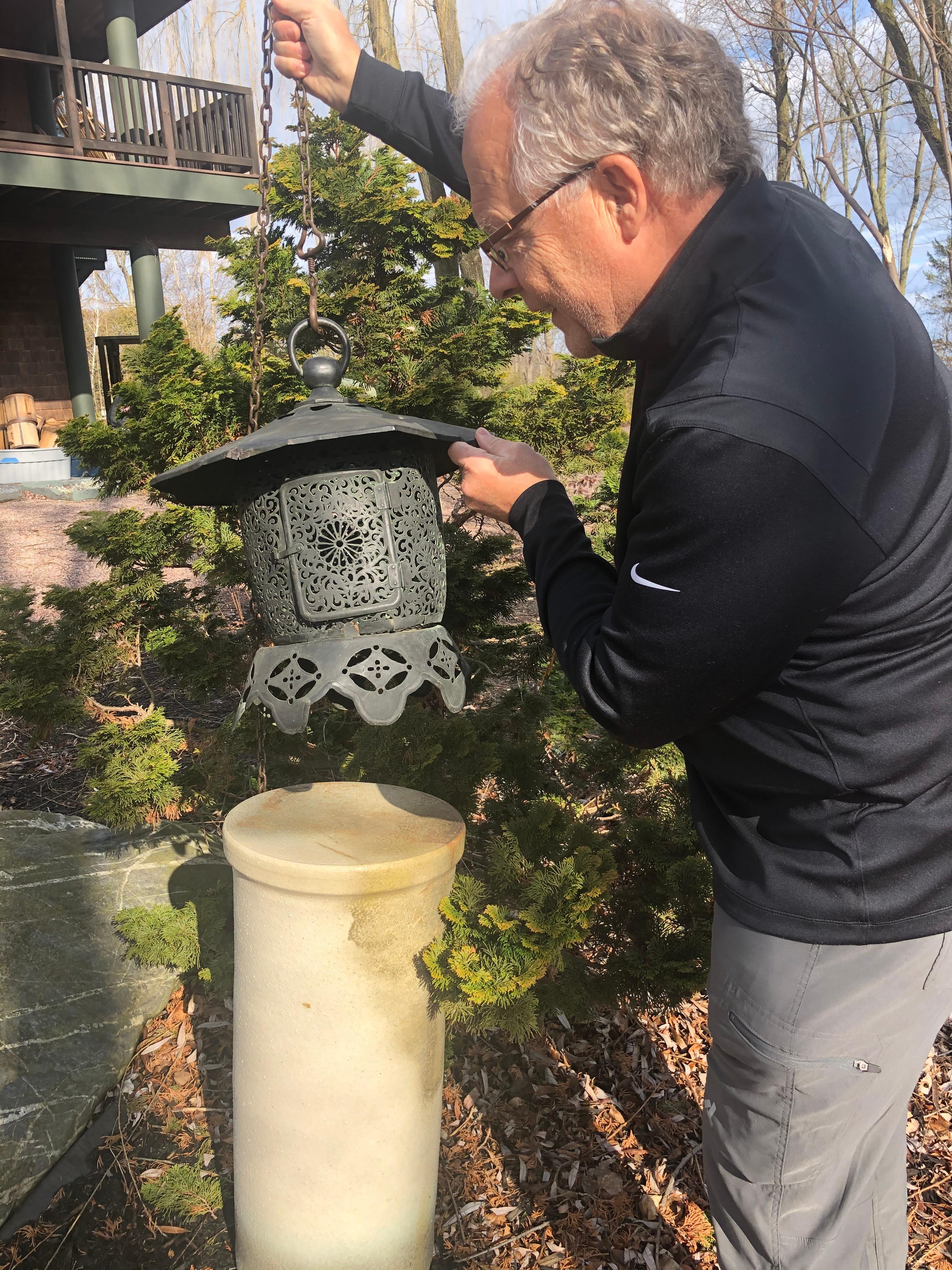 One of our finest recent Japanese acquisitions, Meji Period.

A beautiful handcrafted finely detailed lantern complete with the Japanese 