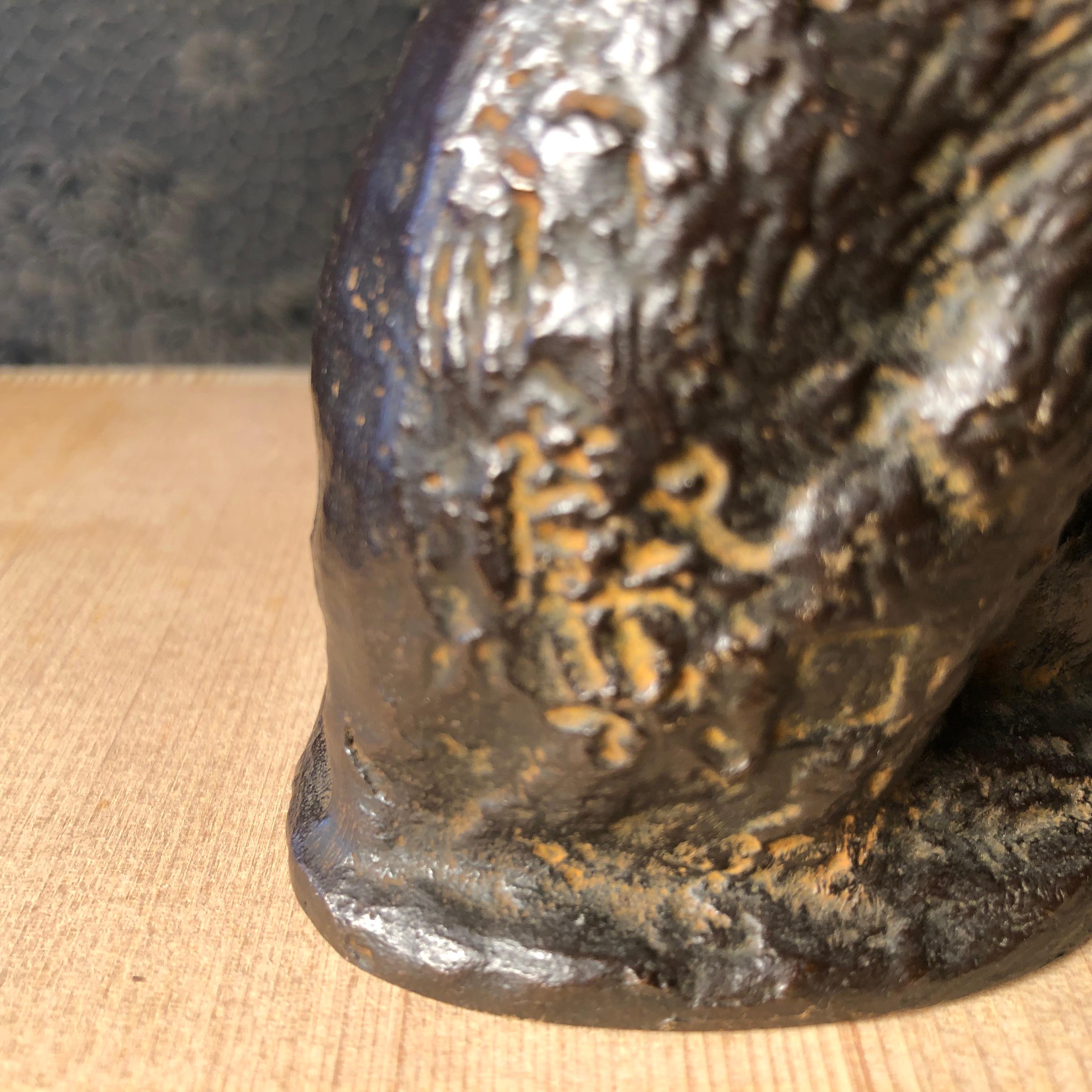 Japan Fine Antique Monkey Family Bronze, Signed Early Gem 4