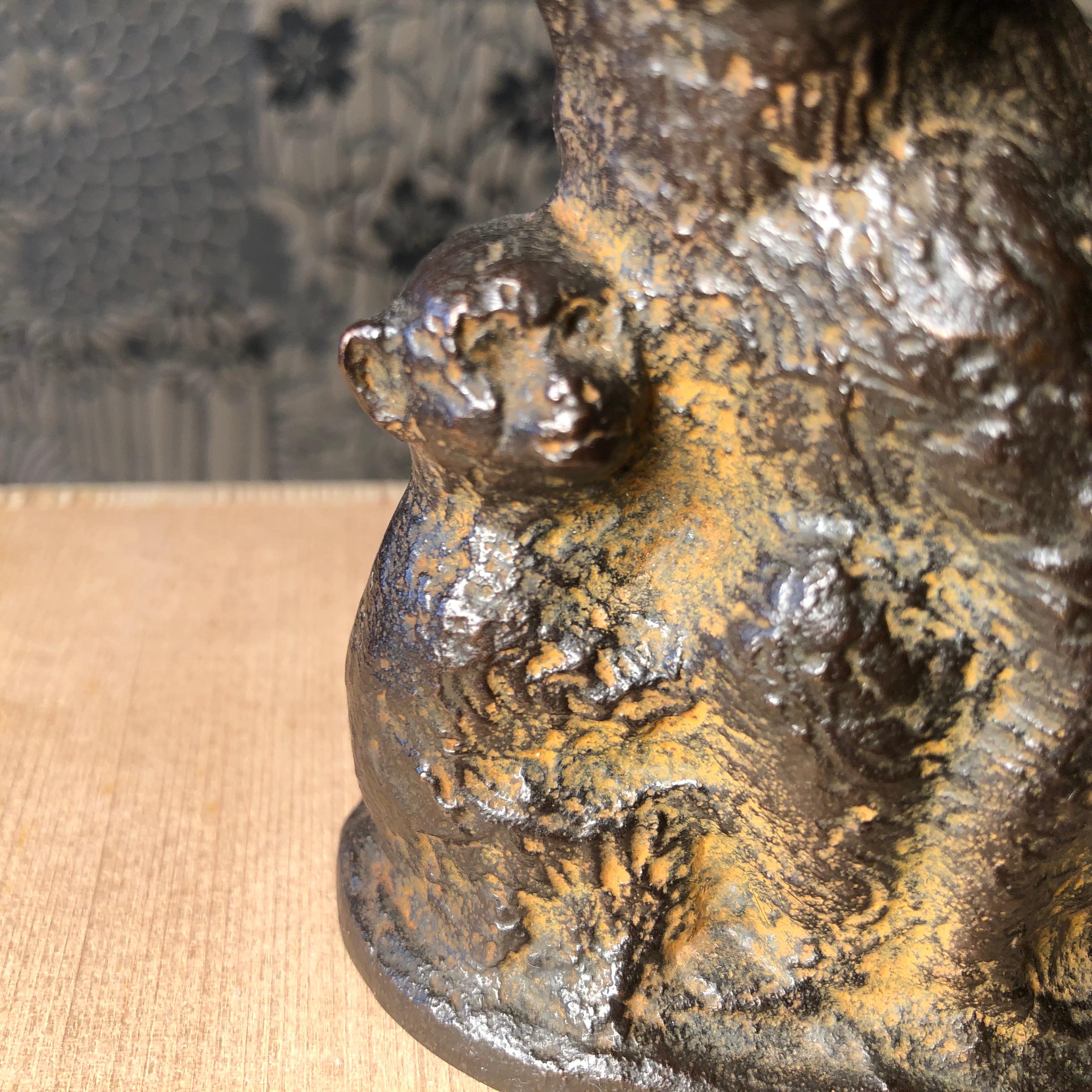 Japan Fine Antique Monkey Family Bronze, Signed Early Gem In Good Condition In South Burlington, VT