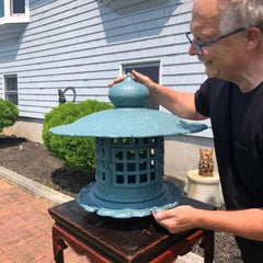 Japan Huge Antique Yukimi Lantern, Signed