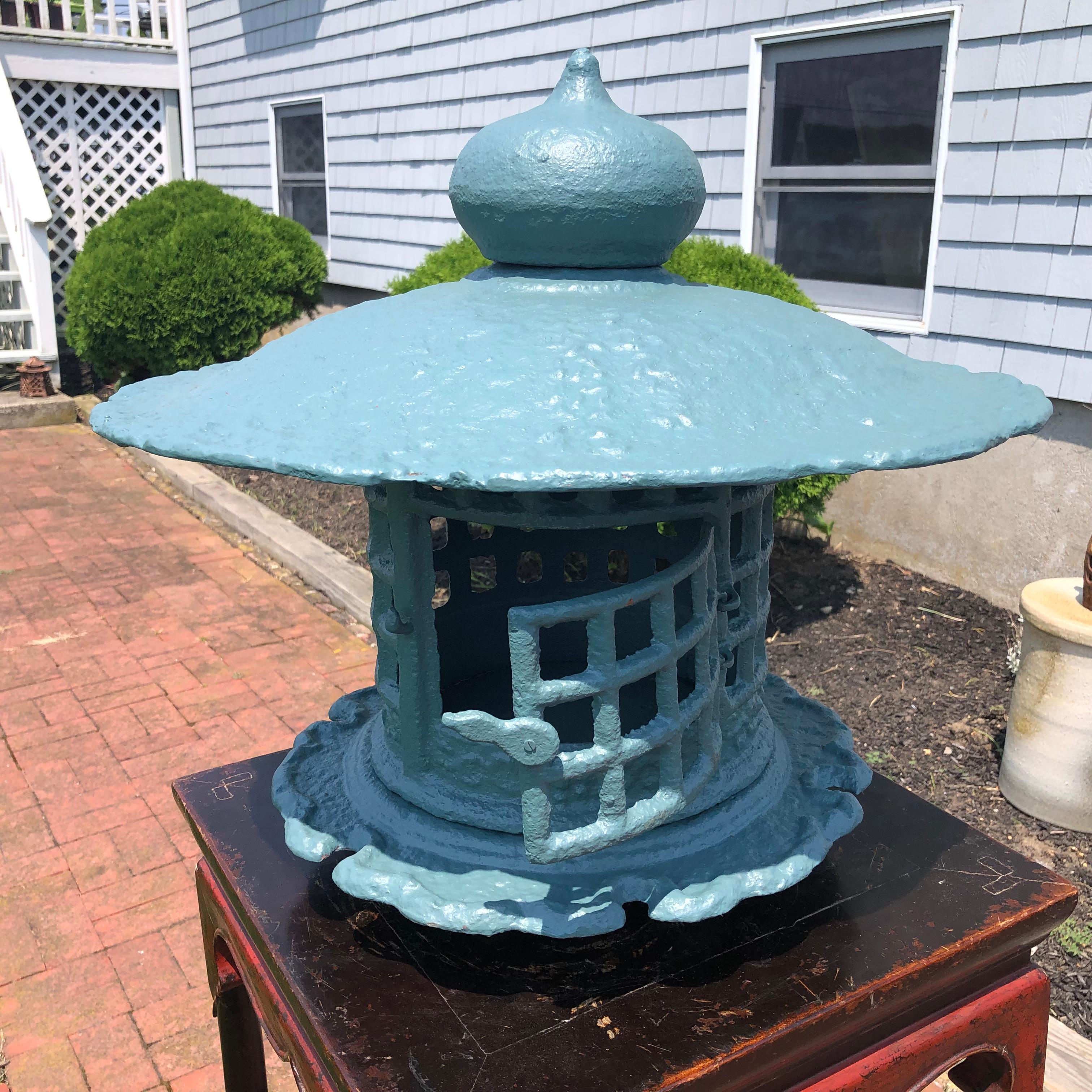 Japanese Japan Huge Antique Yukimi Lantern, Signed