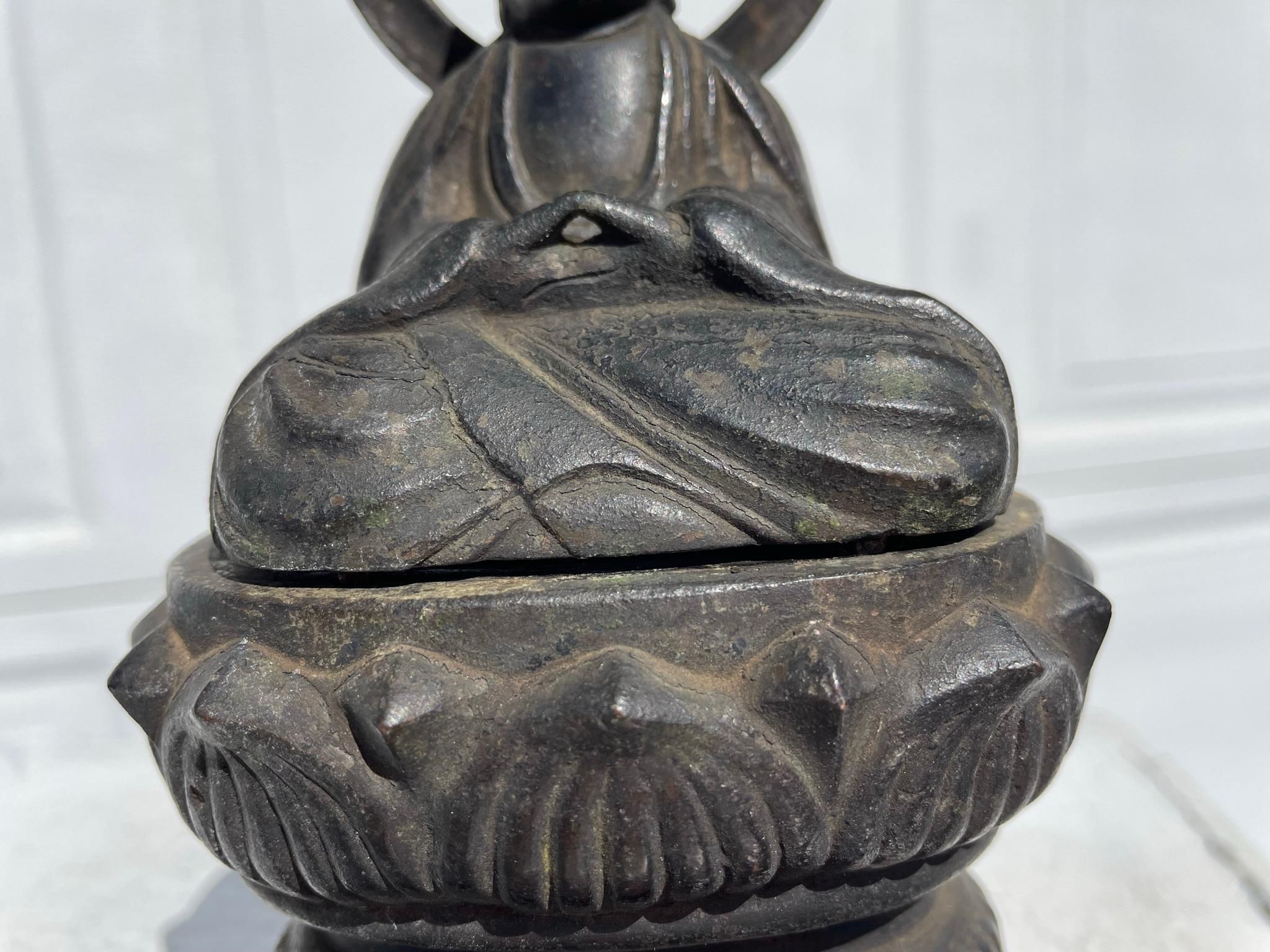 19th Century Japan Fine Bronze Seated Amidha Nyorai Buddha, 19thc. For Sale