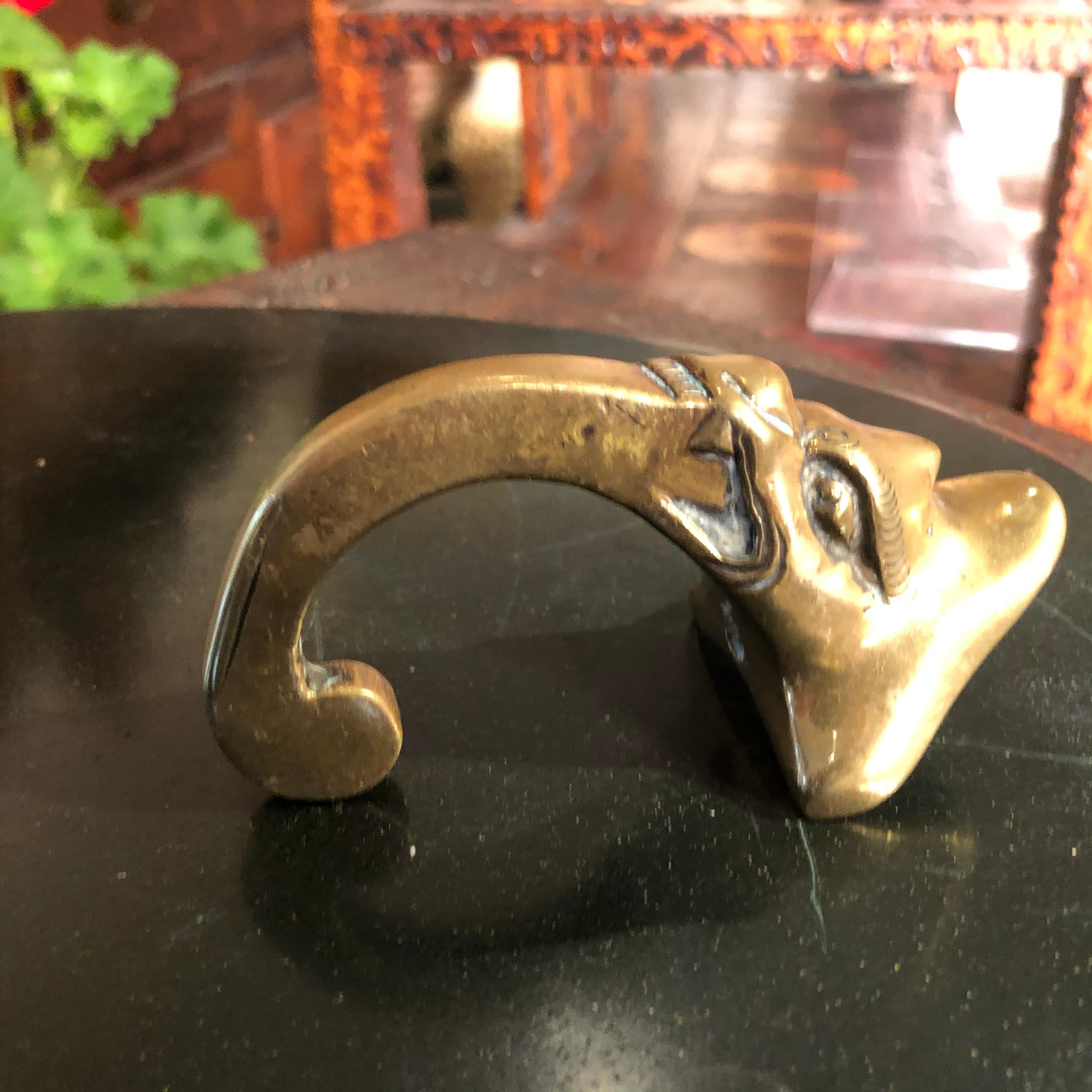 Japan Finely Cast Pair Old and Sturdy Wall Hooks In Good Condition In South Burlington, VT