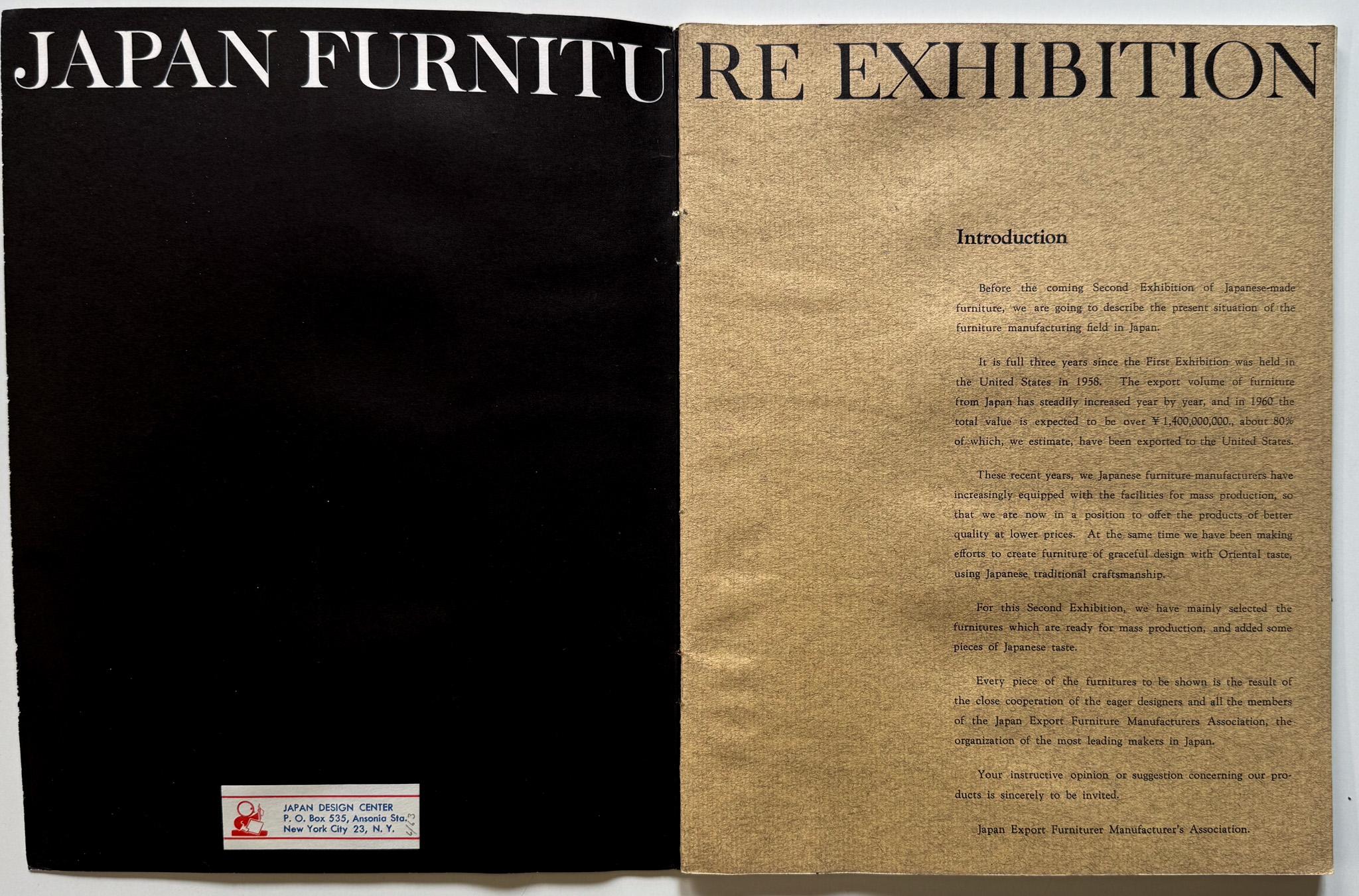 Mid-Century Modern Japan Furniture Exhibition '61 For Sale