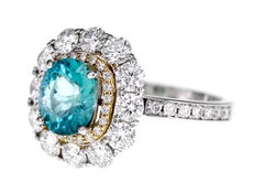 Japan Germany Gemological Laboratory Certified 1.24 Carat Grandidierite Ring