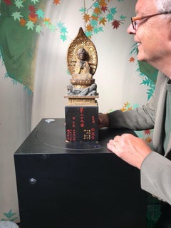 Japan  Gold Gilt wood Horse Protection Kanon Guan Yin,  in Adoration rare find