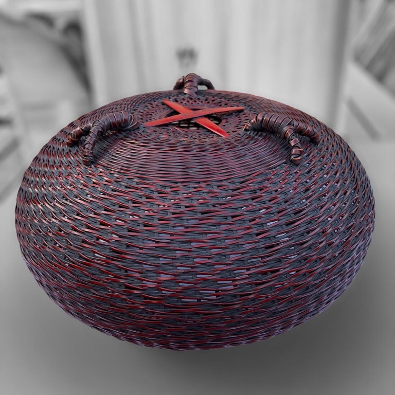 Japan, Hanakago, Flower Basket, Signed Okazaki Chikuhosai II, circa 1970 For Sale at 1stDibs