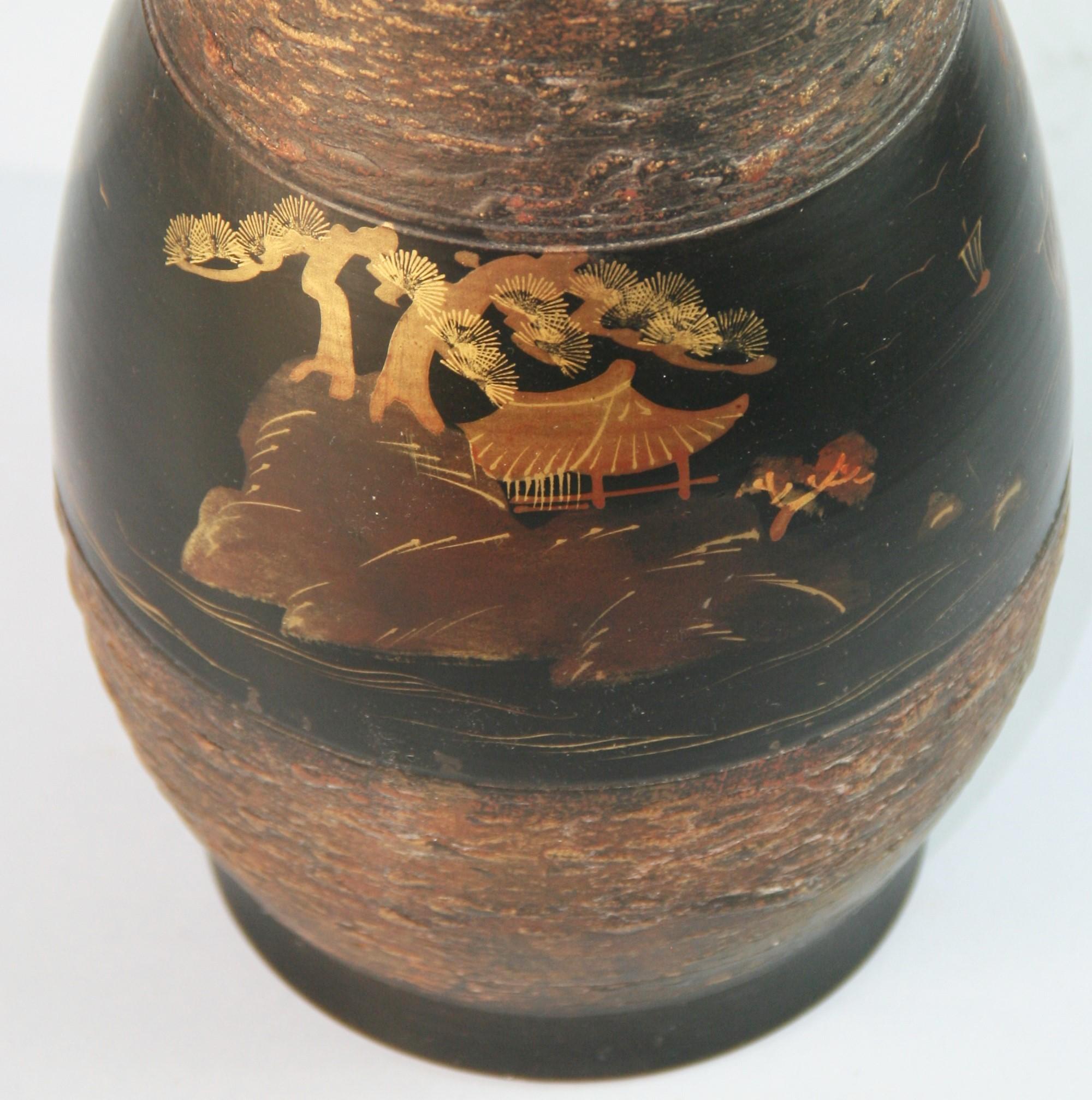 Japan Hand Painted Ceramic Vase, 1960's For Sale 10