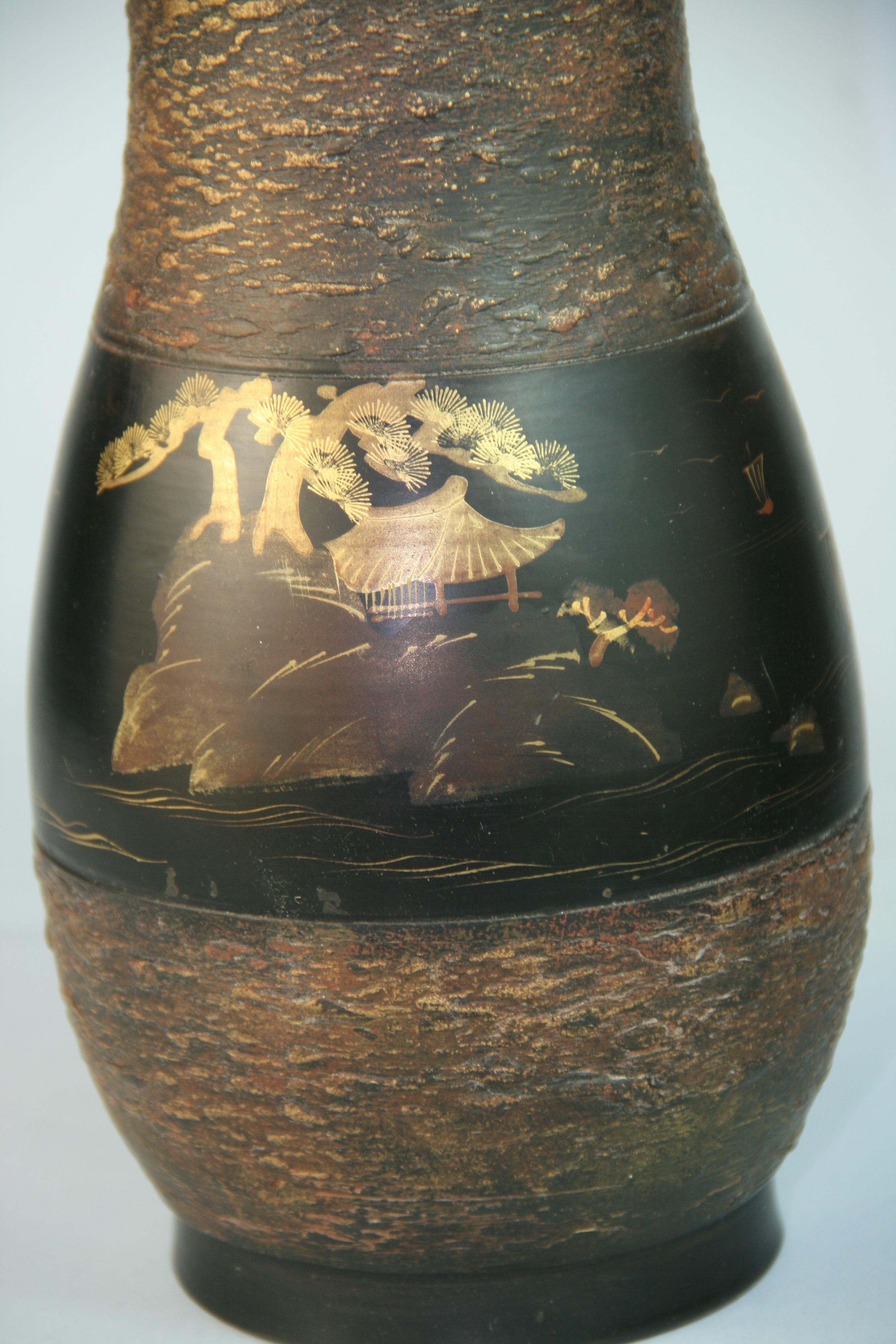 Japan Hand Painted Ceramic Vase, 1960's For Sale 1
