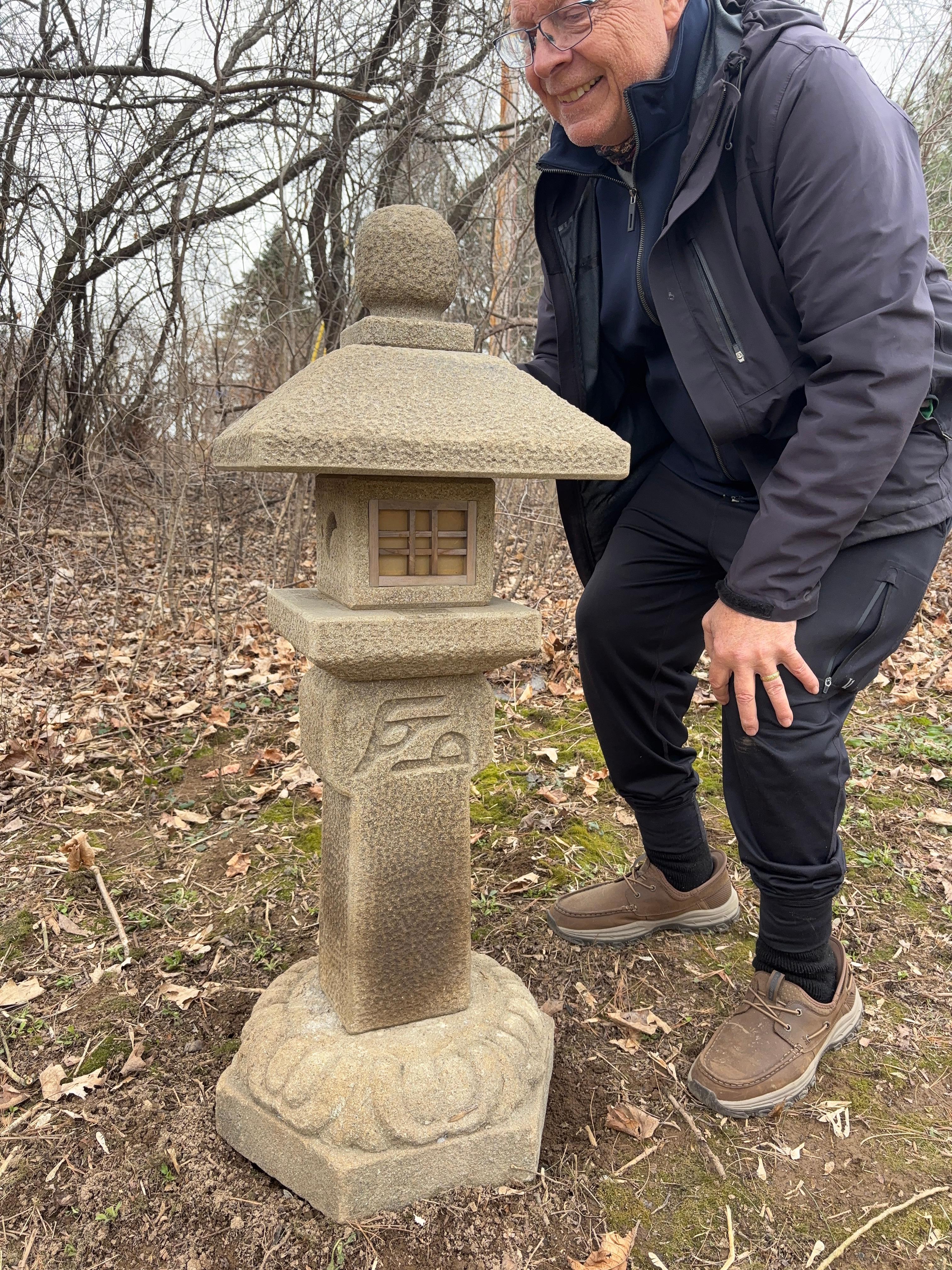 Finest Quality Stone Old Lantern Designed by Tea Master 