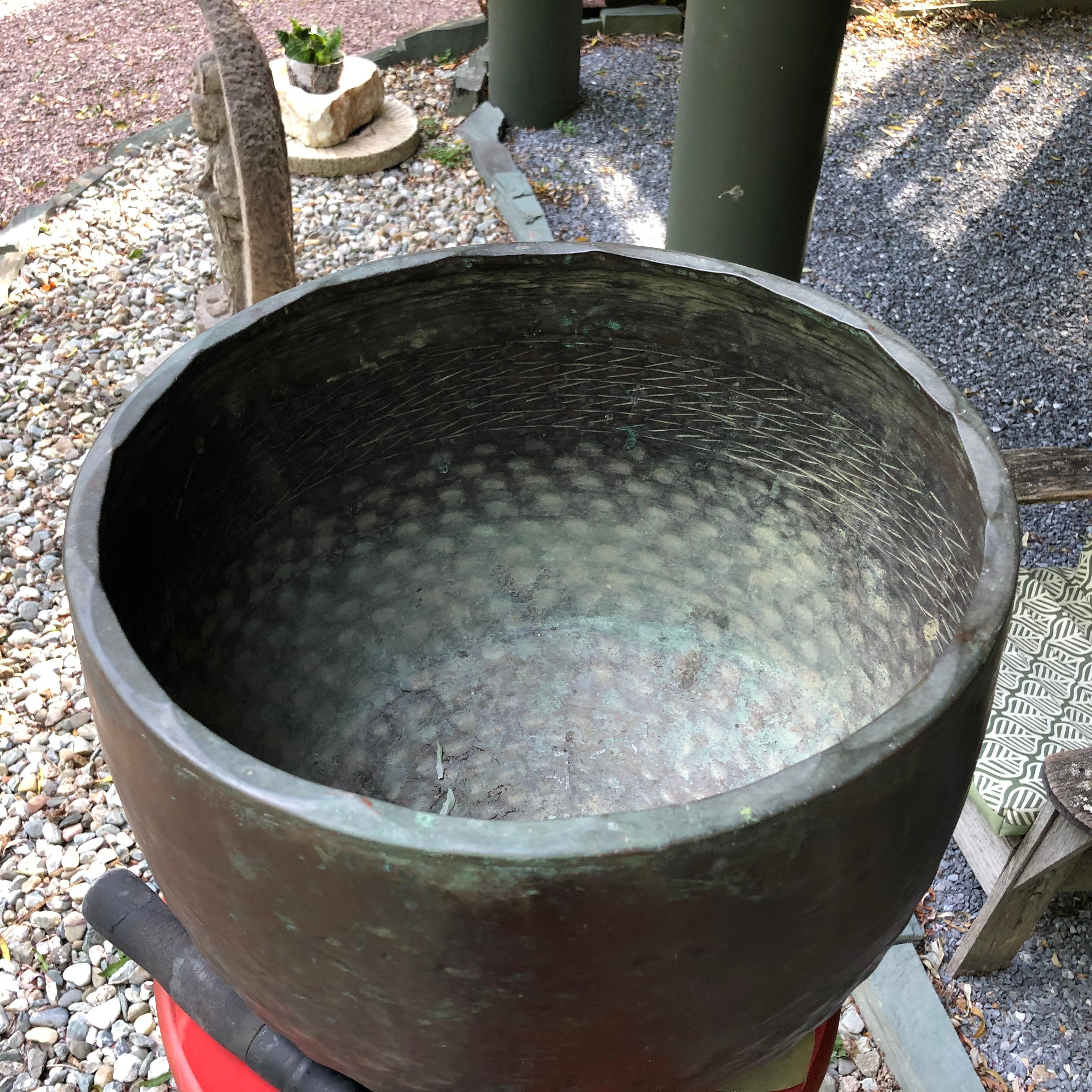 Japanese Japan Huge Bronze Antique Meditation Bell- Soothing Reverberating Sound