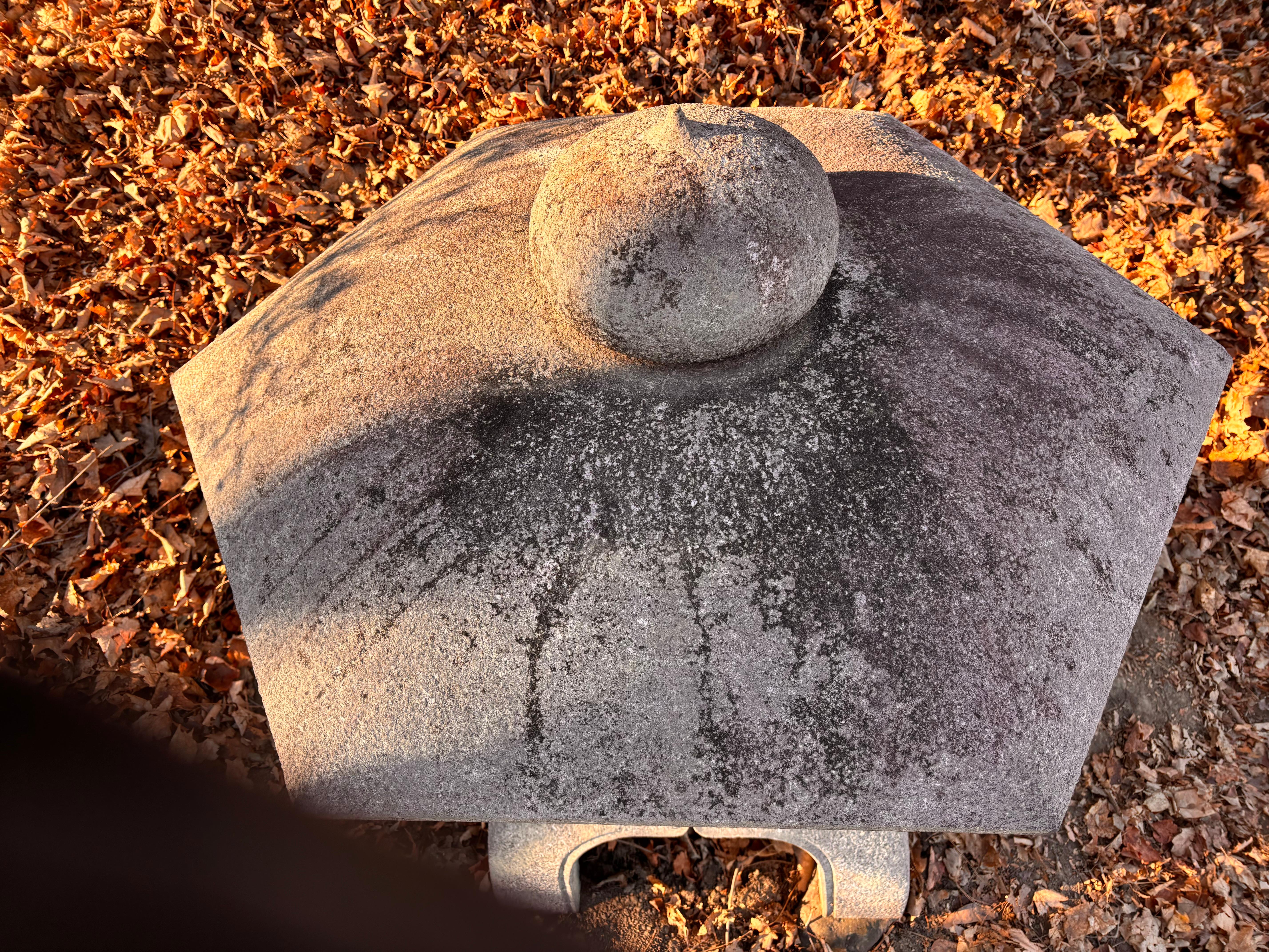 Japan Huge Old Stone Yukimi Lantern with Beautiful Details, 40 Inches In Good Condition In South Burlington, VT