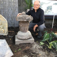 Japan Important Ancient Stone Temple Lantern Rokujizo ‘Six Jizo’, 1600 AD
