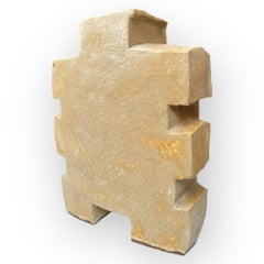 Japan, Irregular-shaped vase, Sakamoto Motoyuki, Seto stoneware circa 1980