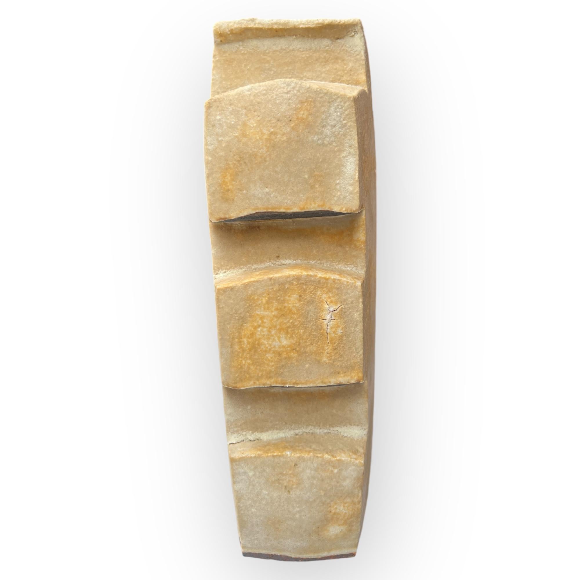 Giappone, vaso di forma irregolare, Sakamoto Motoyuki, gres di Seto, circa 1980 In condizioni ottime in vendita a PARIS, FR