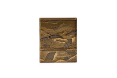 Japan lake landscape kobako box lacquer - Edo