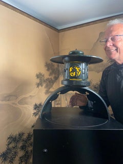 Japan Large Old 18 Inch Bronze Lantern with Fine Details