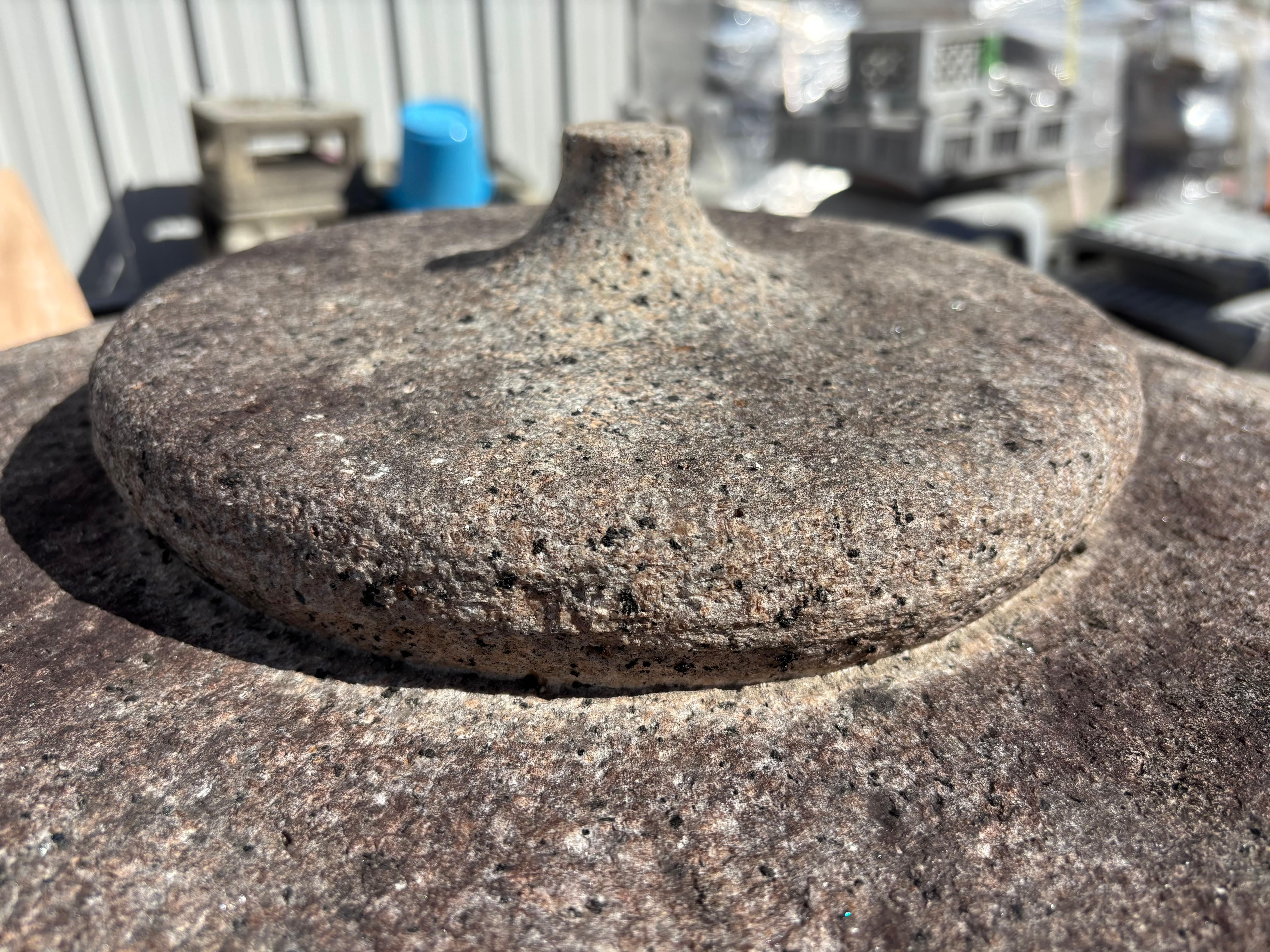 20th Century Japan Large Older Stone Classic Yukimi Lantern Beautiful Details, 33 Inches For Sale