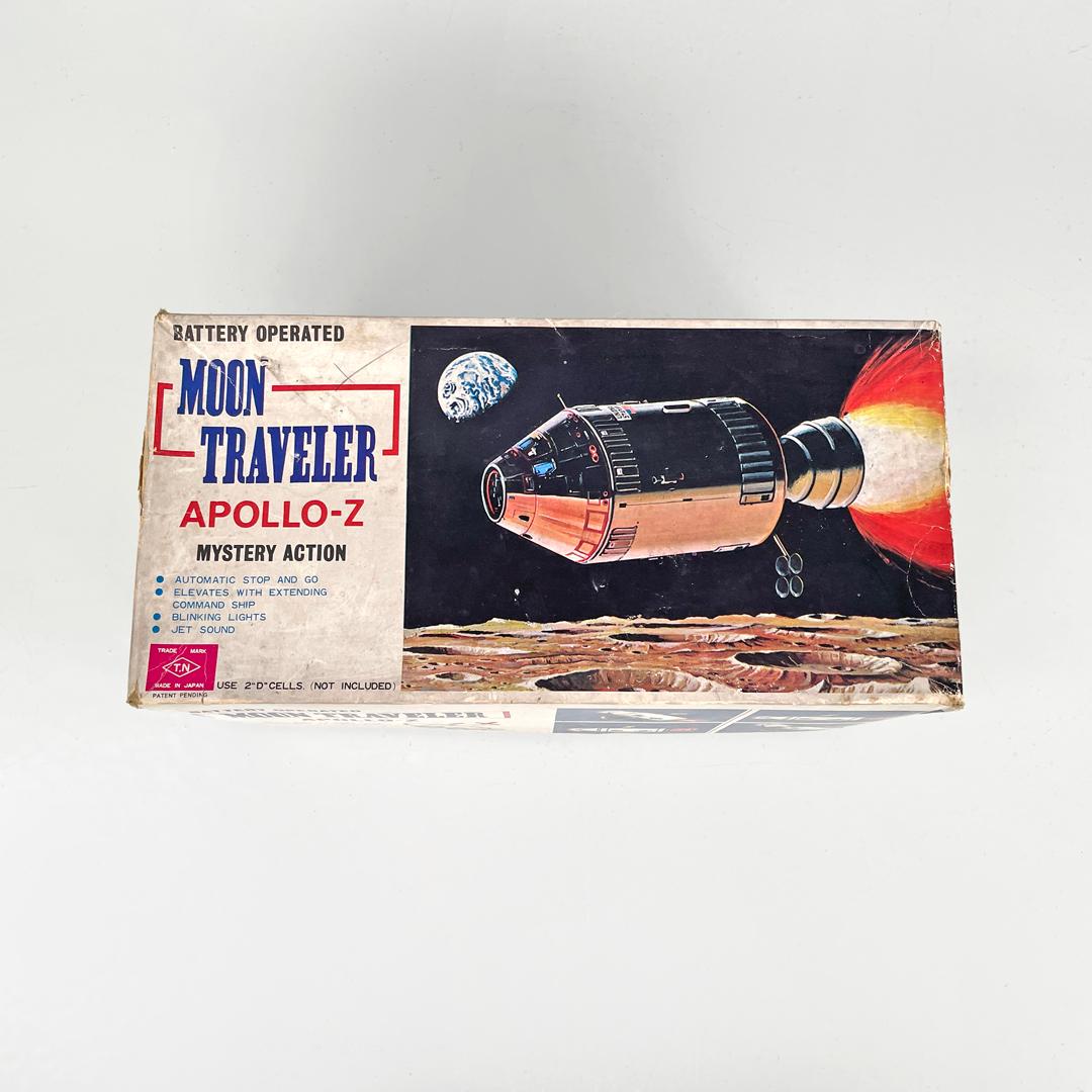 Metallo Giappone, metà del secolo scorso, astronave di latta Moon Traveler Apollo-z Nomura Toys, anni '60