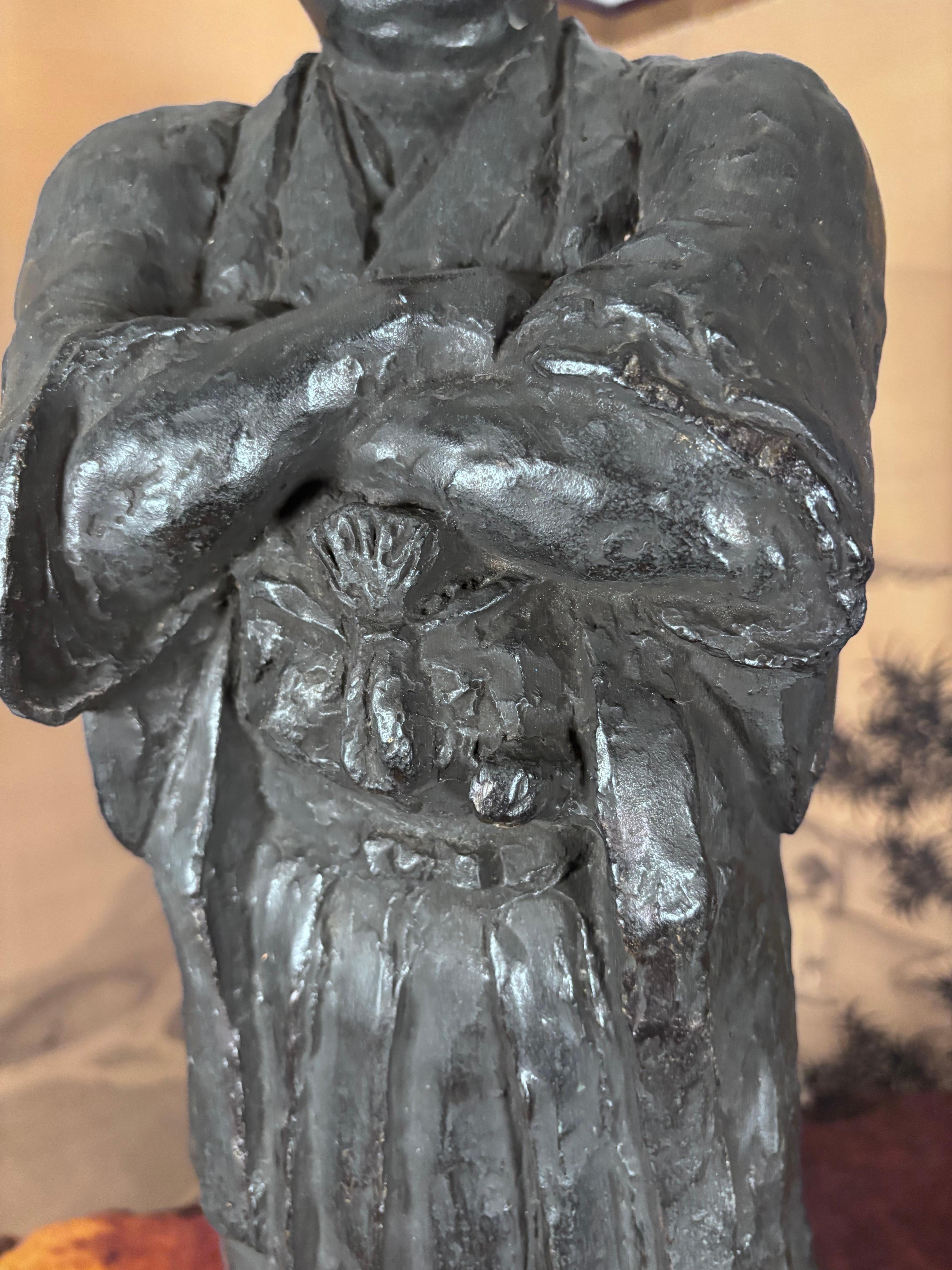 Japón  Museo Héroe Nacional Samurai Saigo Takamori, Bronce, Koga Tadao, 23 en Bueno Estado en South Burlington, VT