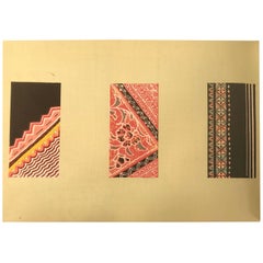 Japan 35 Old Vibrant Color Exotic Woodblock Prints Album Mint &  Frameable