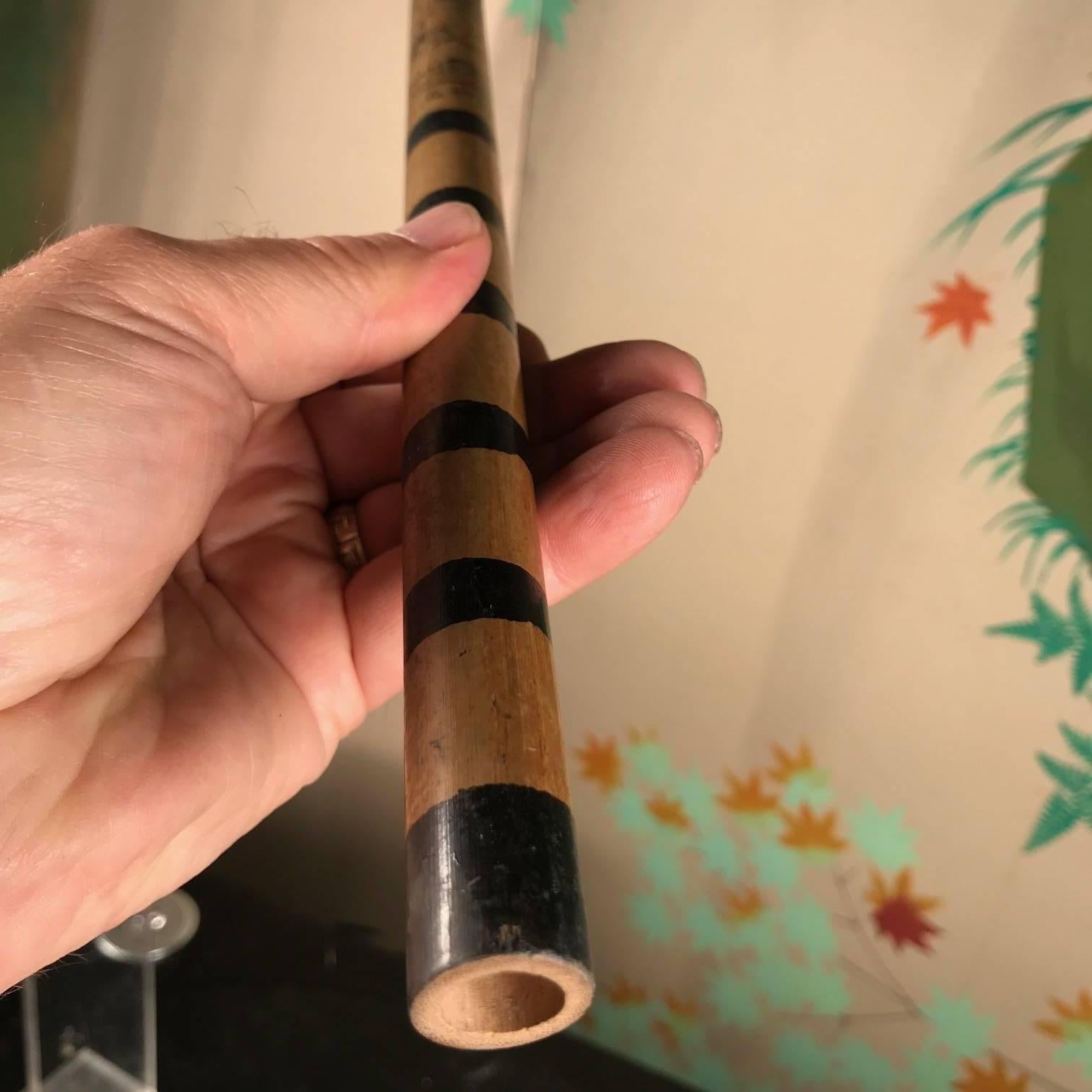 20th Century Japan Old Handmade Threesome Bamboo Flutes Shakuhachi Zen Flutes, 1930s