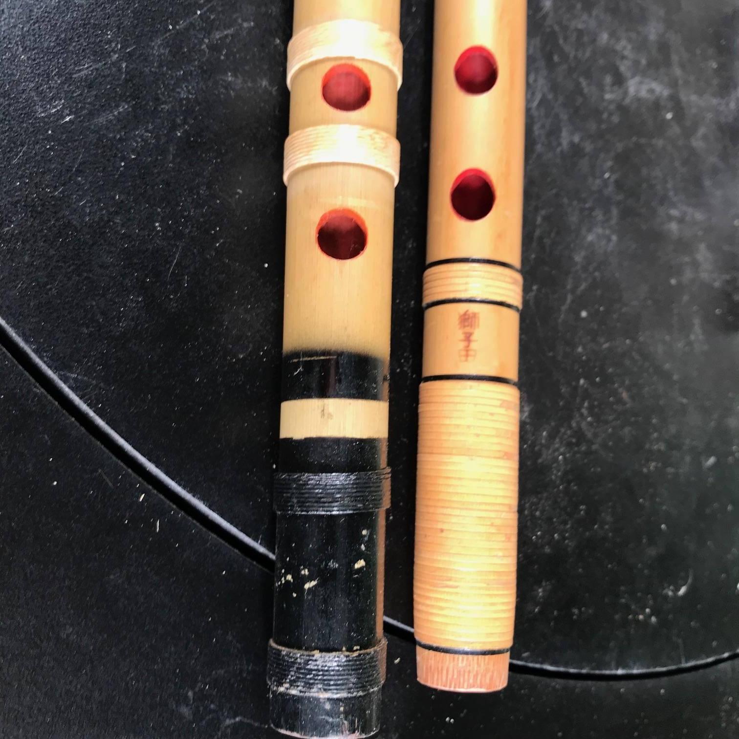 Japan Old Handmade Threesome Bamboo Flutes Shakuhachi Zen Flutes, 1930s 4