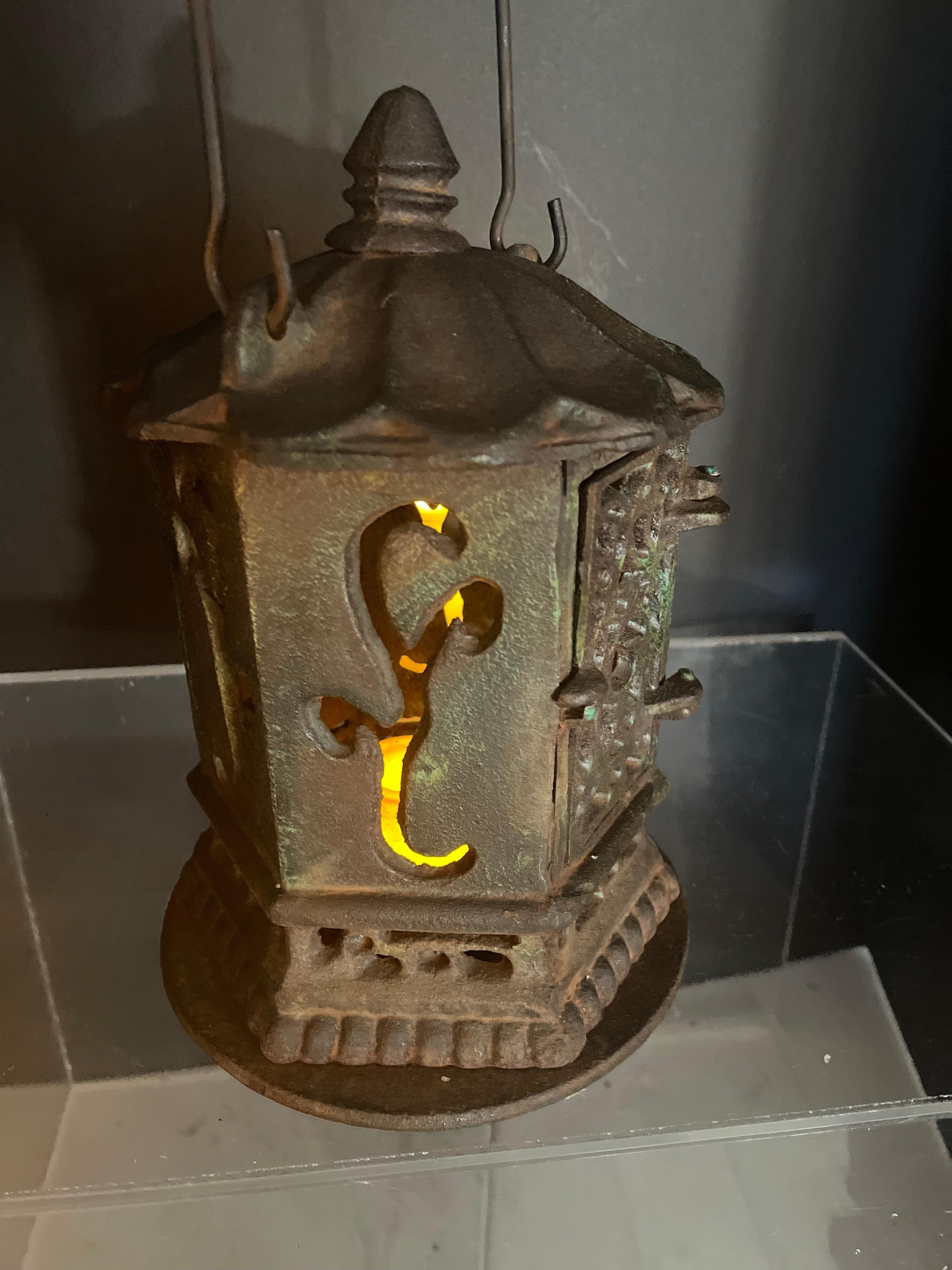 Japan Old Original Ikebana Flower Lantern In Good Condition For Sale In South Burlington, VT