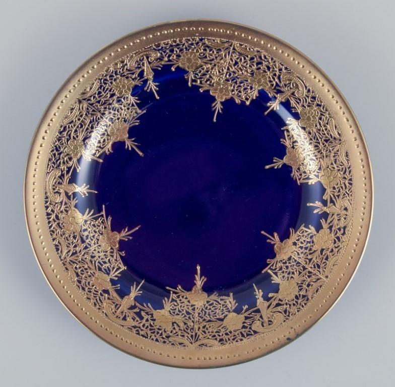Japon, service à café en porcelaine décoré à la main en bleu Sèvres et or. Excellent état - En vente à København, Copenhagen