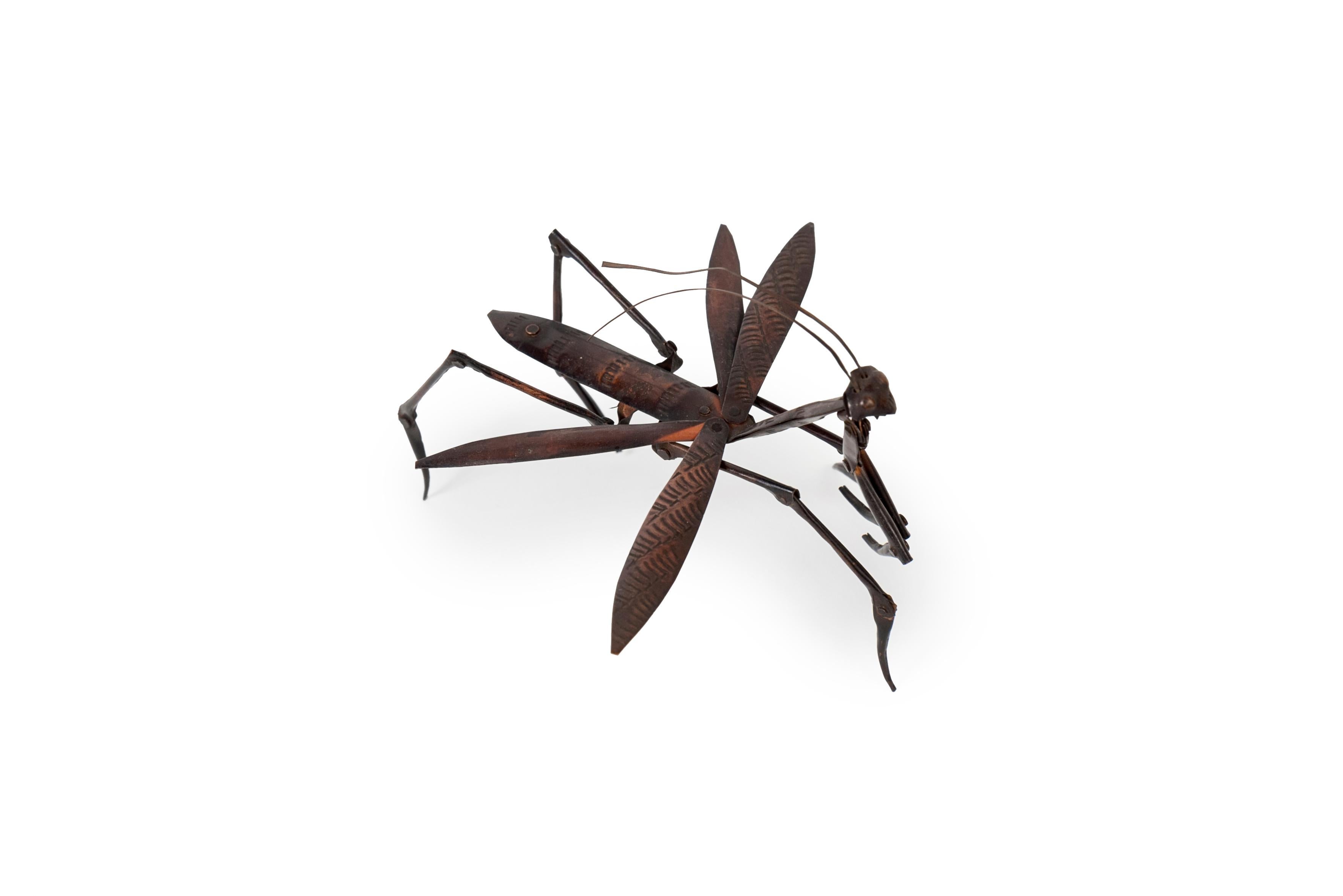 Japan praying mantis jizai okimono copper - Meiji In Good Condition In PARIS, FR
