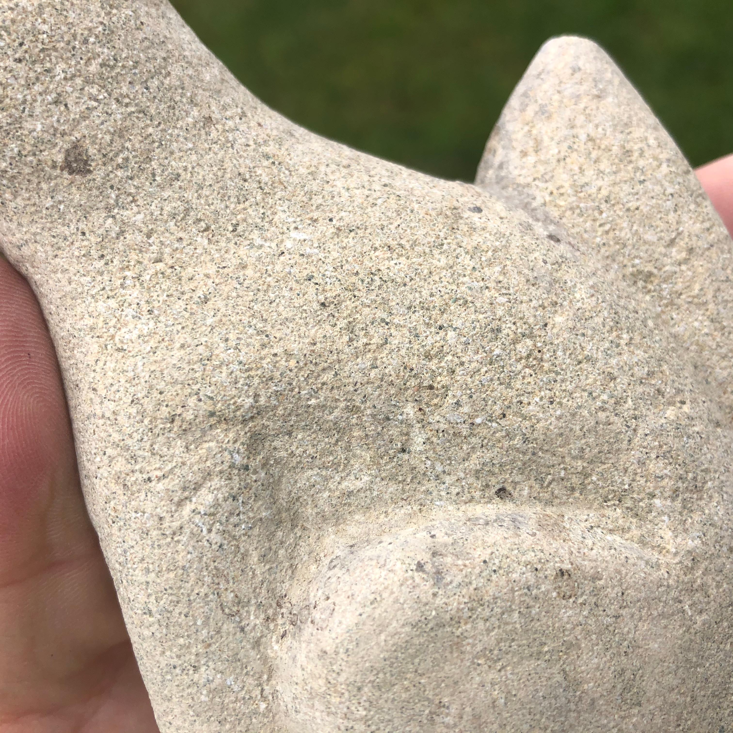 Japan Rare Hand Carved Stone Inari Fox Kitsune, Old Inari Shrine 3