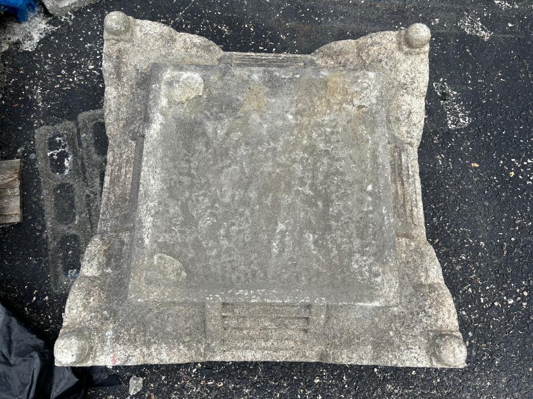 Japanese Japan Rare Large Antique Hand Carved Stone Altar Display Base, 19th Century For Sale
