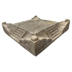 Japan Rare Large Antique Hand Carved Stone Altar Display Base, 19th Century