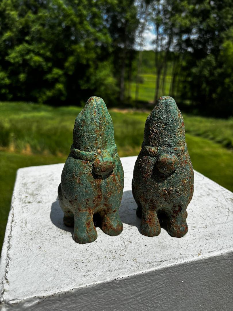 Cast Japan Rare Pair Old “Moon Gazing