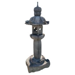 Japan Rare Tall Tulip Stone Lantern- one of a kind Beauty