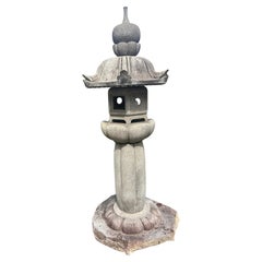 Japan Rare Tall Tulip Stone Lantern- one of a kind Beauty