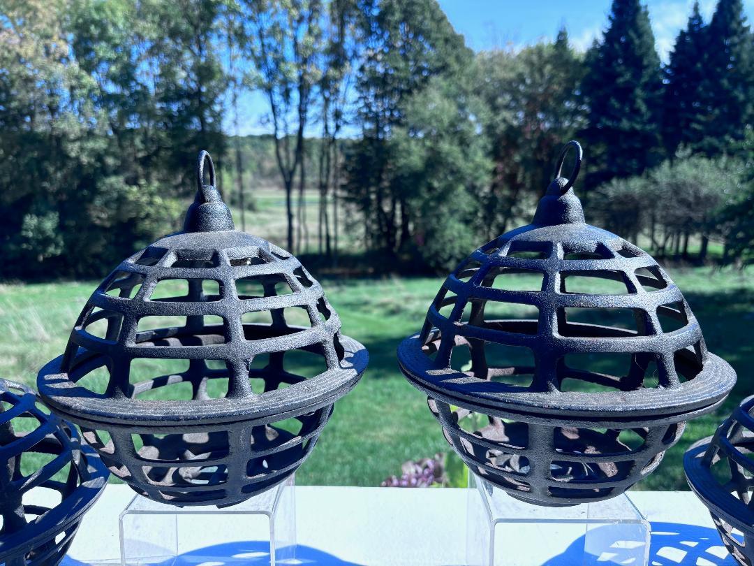 Japan Set Four Antique Orb Lanterns, rare find 5