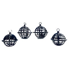 Japan Set Four Antique Orb Lanterns, rare find