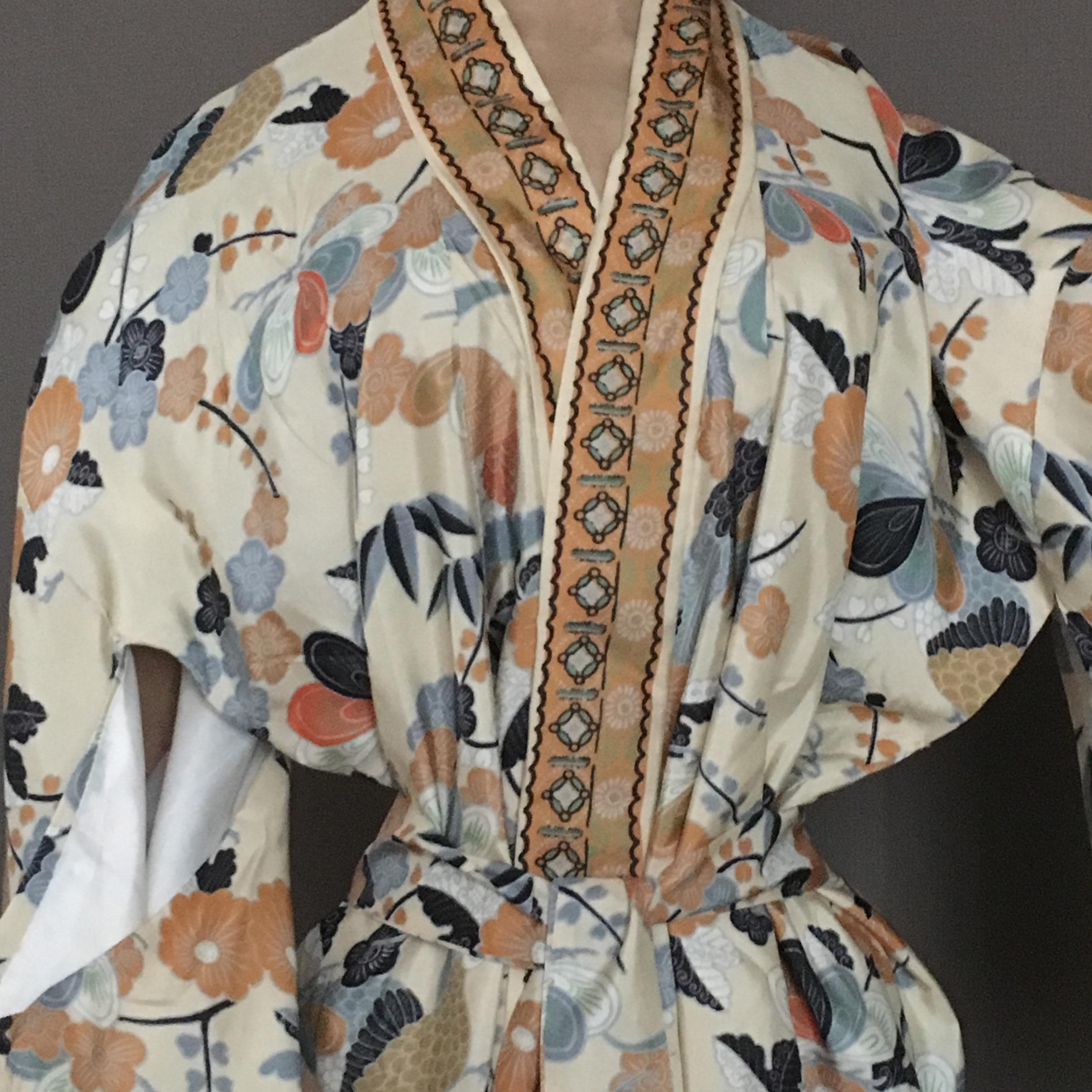 Japan Silk Kimono 1970s For Sale 7
