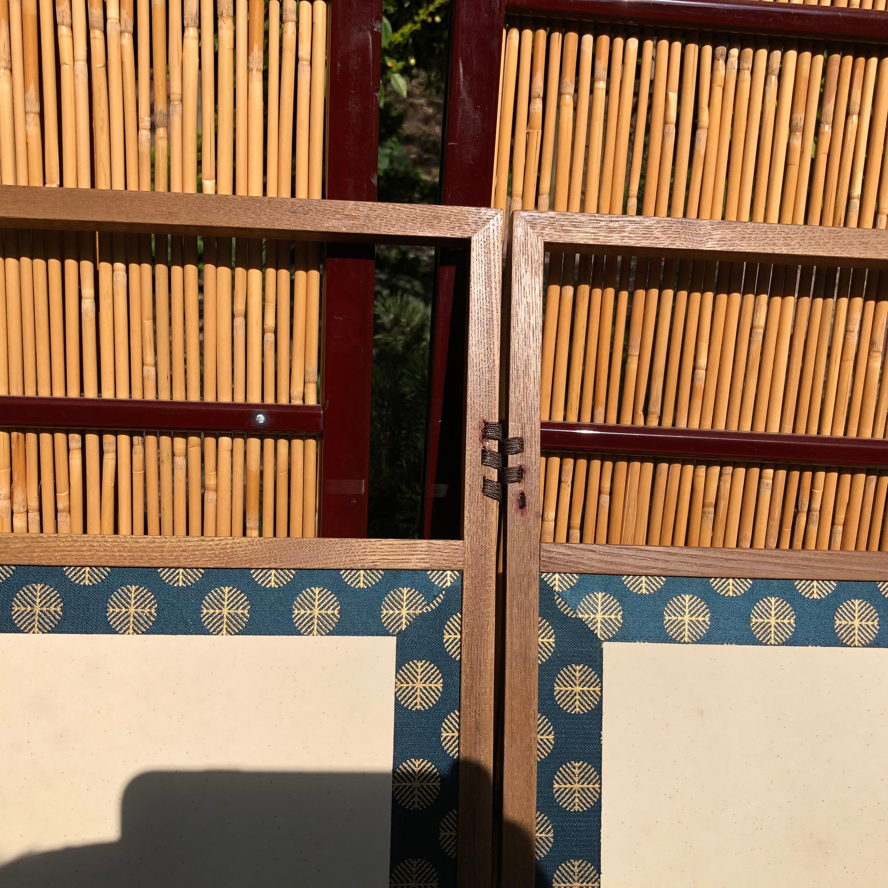 20th Century Japan Small Folding Two-Panel Furosaki Tea Screen 