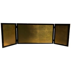 Japan Small Gold Leaf Folding Three-Panel Tea Screen Ideal size For Special Wall