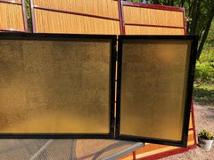 Japan Small Gold Leaf Folding Three-Panel Tea Screen, "Contemporary Leaf"