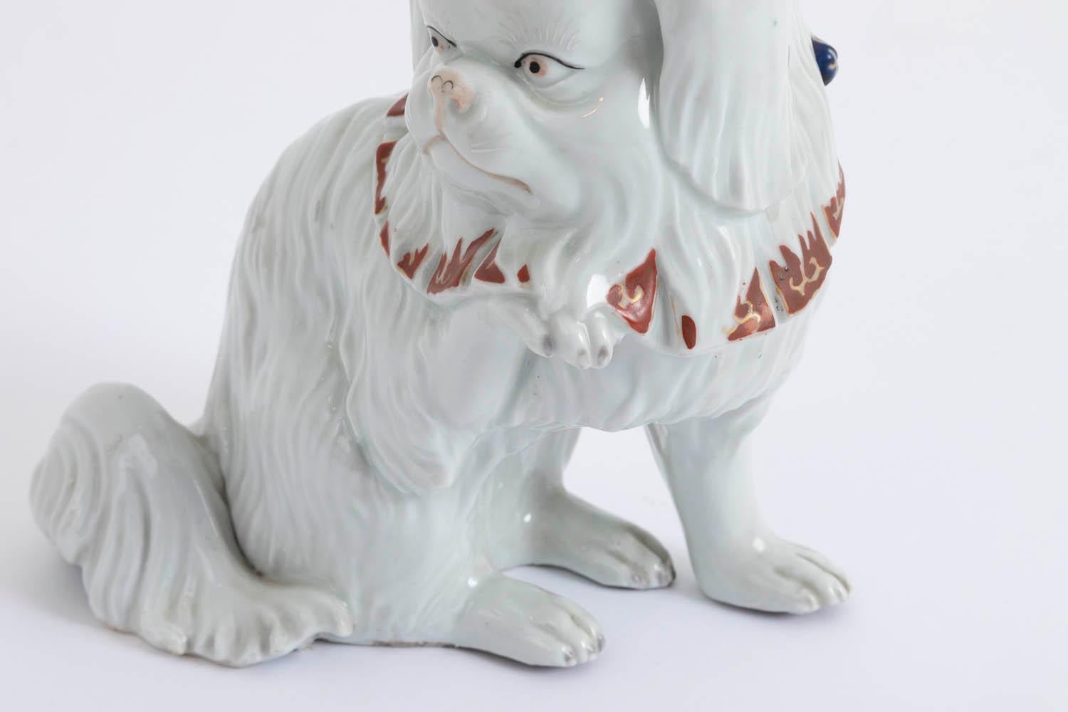 Japan, Small Kutani Porcelain Dog, Meiji Period 1