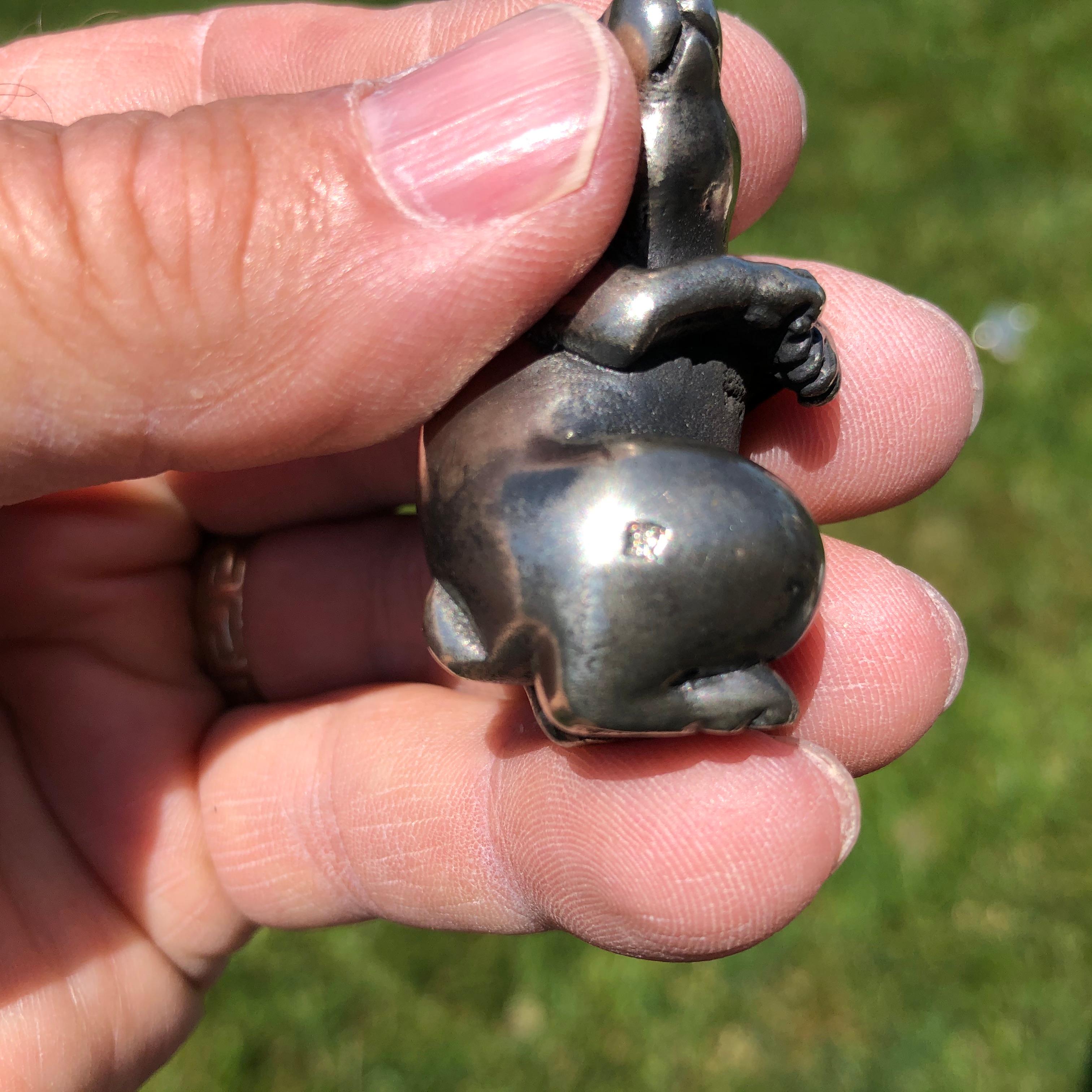 Japan Special Antique Sterling Silver Rabbit 6