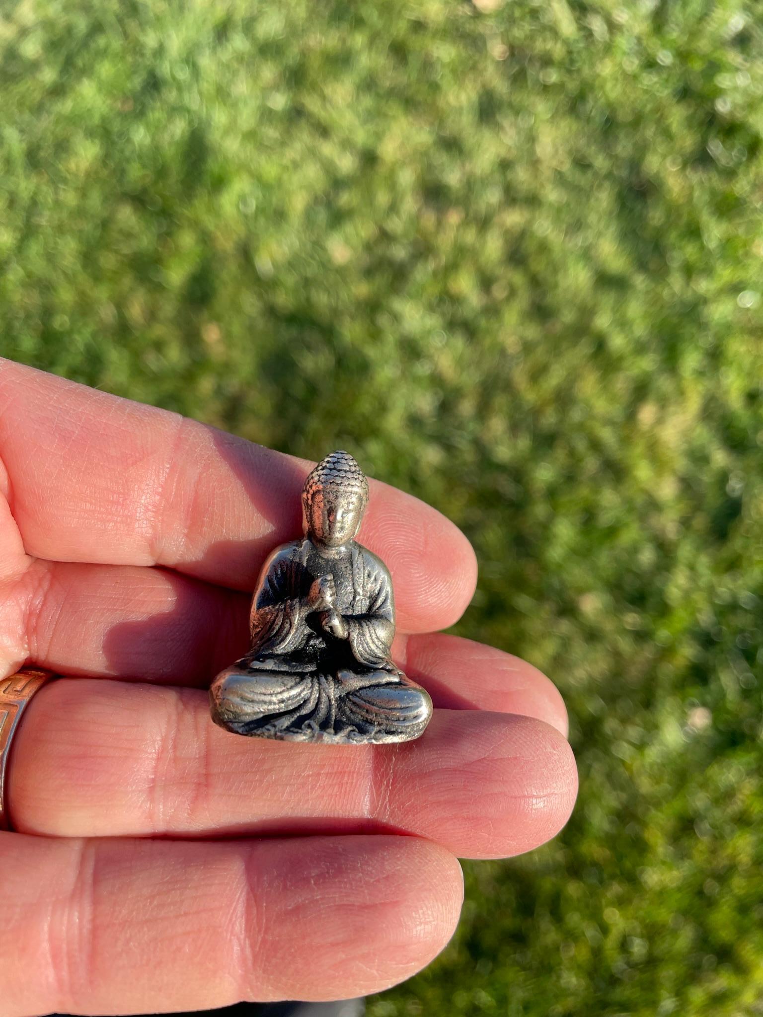 Taisho Japan Special Old Sterling Silver Buddha of Supreme Wisdom