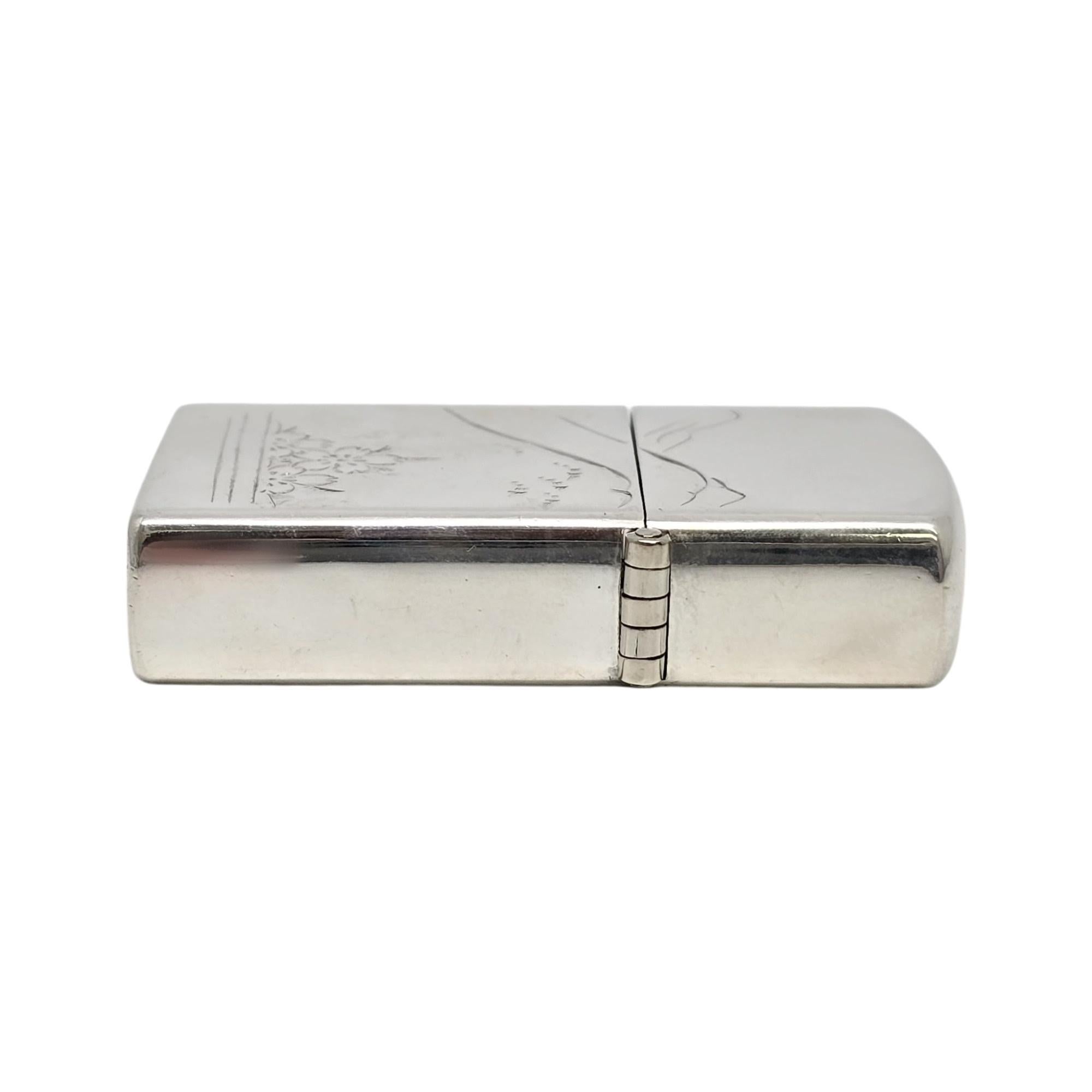 Japan Sterling Silver Pagoda Mt Fuji Lighter Case #21301 In Good Condition In Washington Depot, CT