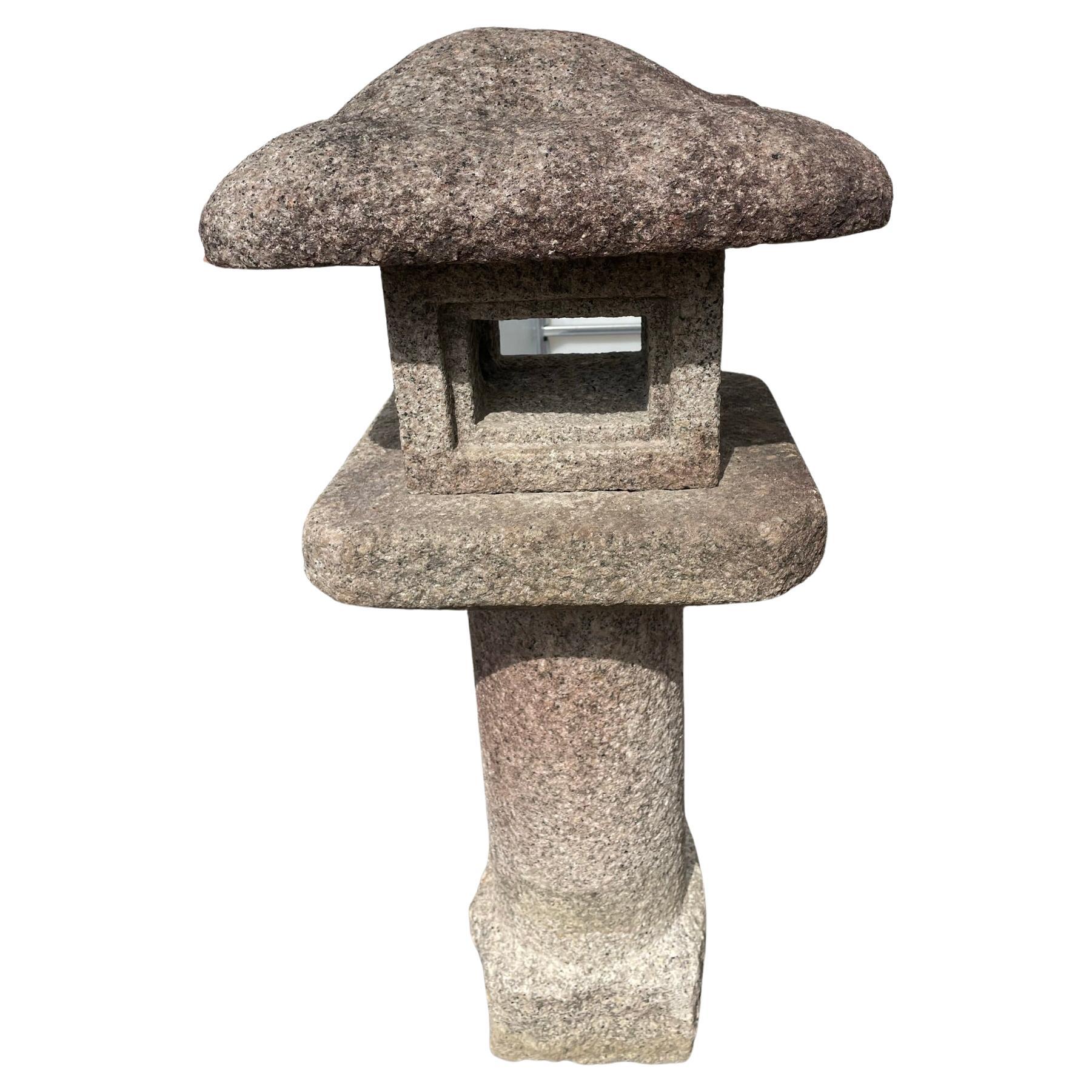 Japan Stone Hand Carved Classic Mountain Lantern 4