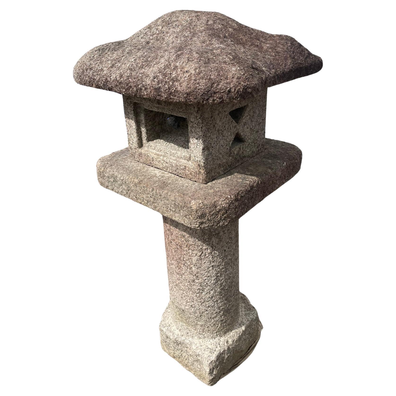 Japan Stone Hand Carved Classic Mountain Lantern