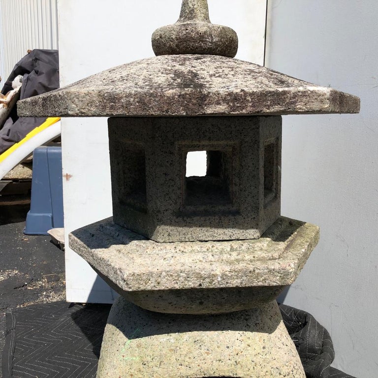 Hand-Carved Japan Stone Lantern 